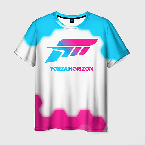Мужская футболка Forza Horizon neon gradient style / 3D-принт – фото 1