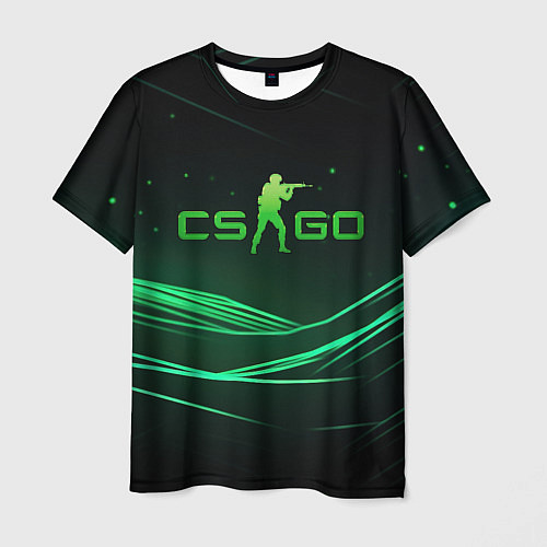 Мужская футболка CS GO green logo / 3D-принт – фото 1