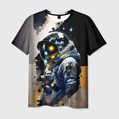Мужская футболка Космонавт в скафандре - набросок / 3D-принт – фото 1
