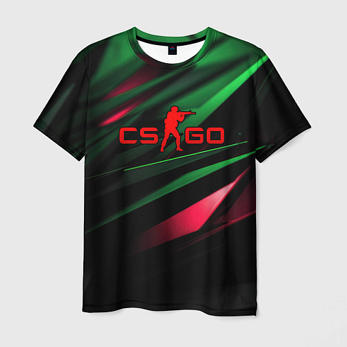 Мужская футболка CS GO green red / 3D-принт – фото 1