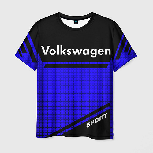 Мужская футболка Volkswagen sport blue / 3D-принт – фото 1