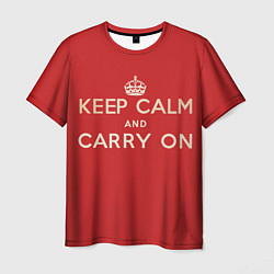 Мужская футболка Keep Calm and Carry On