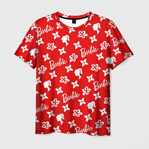 Мужская футболка Барби паттерн красный / 3D-принт – фото 1