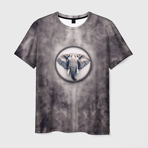 Мужская футболка Слон с хоботом / 3D-принт – фото 1