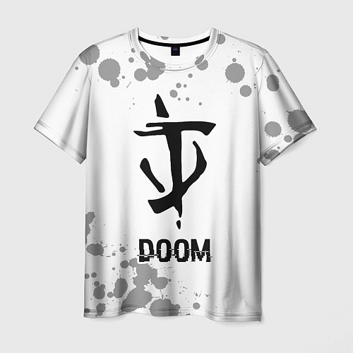 Мужская футболка Doom glitch на светлом фоне / 3D-принт – фото 1