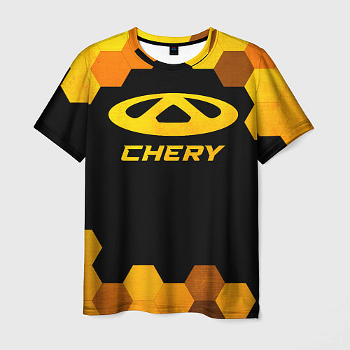 Мужская футболка Chery - gold gradient / 3D-принт – фото 1