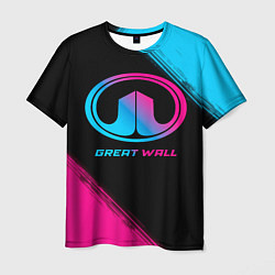 Футболка мужская Great Wall - neon gradient, цвет: 3D-принт