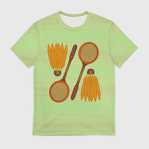 Мужская футболка Бадминтон / 3D-принт – фото 1