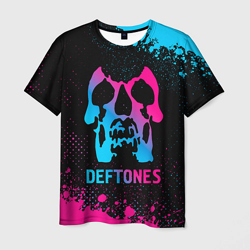Мужская футболка Deftones - neon gradient / 3D-принт – фото 1