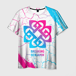 Футболка мужская Breaking Benjamin neon gradient style, цвет: 3D-принт