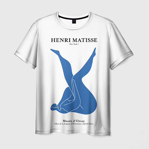 Мужская футболка Силуэт лежа на спине - Анри Матисс / 3D-принт – фото 1