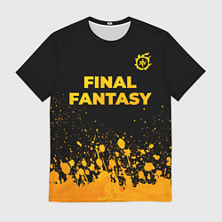 Футболка мужская Final Fantasy - gold gradient: символ сверху, цвет: 3D-принт