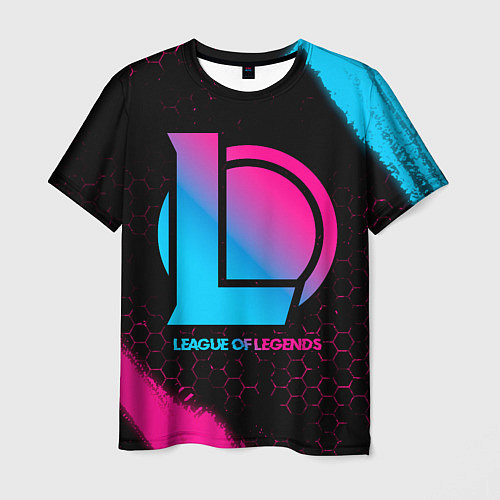 Мужская футболка League of Legends - neon gradient / 3D-принт – фото 1