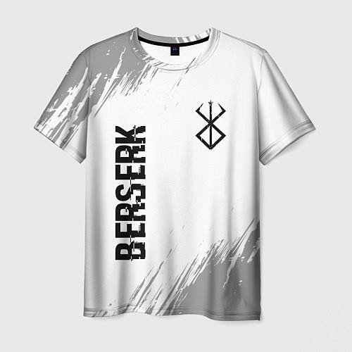 Мужская футболка Berserk glitch на светлом фоне: надпись, символ / 3D-принт – фото 1