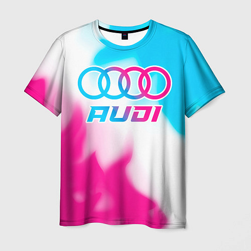 Мужская футболка Audi neon gradient style / 3D-принт – фото 1