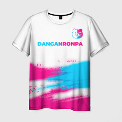 Футболка мужская Danganronpa neon gradient style: символ сверху, цвет: 3D-принт