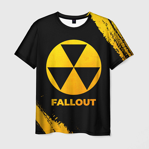 Мужская футболка Fallout - gold gradient / 3D-принт – фото 1