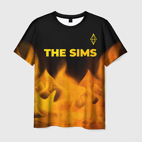 Мужская футболка The Sims - gold gradient: символ сверху / 3D-принт – фото 1