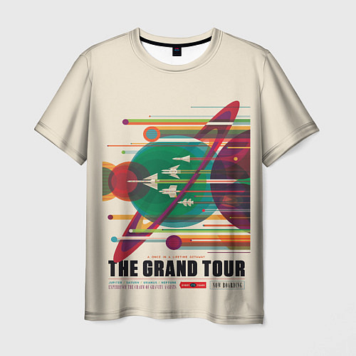 Мужская футболка Гранд тур - Наса / 3D-принт – фото 1