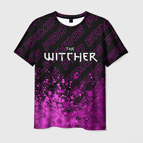 Мужская футболка The Witcher pro gaming: символ сверху / 3D-принт – фото 1