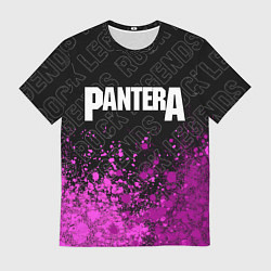 Футболка мужская Pantera rock legends: символ сверху, цвет: 3D-принт