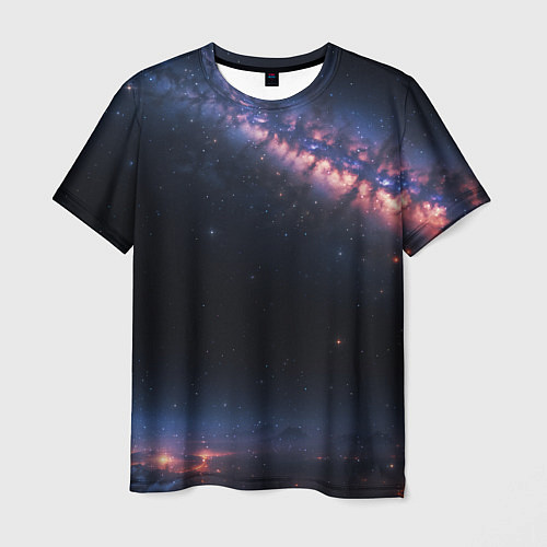 Мужская футболка Млечный путь в звездном небе / 3D-принт – фото 1