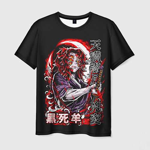 Мужская футболка Кокушибо первая луна - Клинок демонов / 3D-принт – фото 1