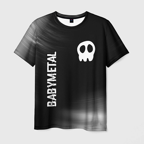 Мужская футболка Babymetal glitch на темном фоне: надпись, символ / 3D-принт – фото 1