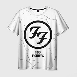 Футболка мужская Foo Fighters glitch на светлом фоне, цвет: 3D-принт