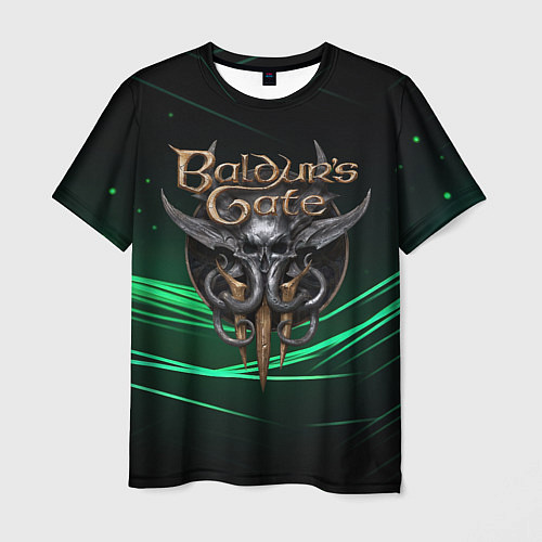 Мужская футболка Baldurs Gate 3 dark green / 3D-принт – фото 1