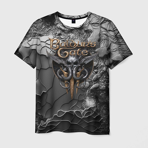 Мужская футболка Baldurs Gate 3 logo dark / 3D-принт – фото 1
