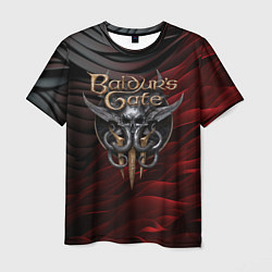 Футболка мужская Baldurs Gate 3 logo dark red black, цвет: 3D-принт