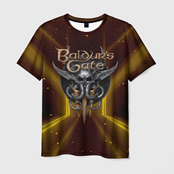 Футболка мужская Baldurs Gate 3 logo black gold, цвет: 3D-принт