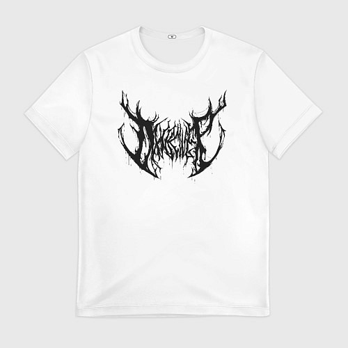 Мужская футболка Dxnkwer Белые с черным логотипом / 3D-принт – фото 1