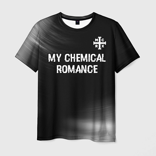 Мужская футболка My Chemical Romance glitch на темном фоне: символ / 3D-принт – фото 1