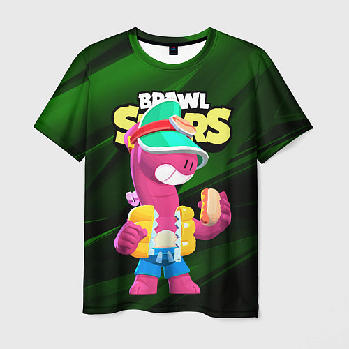 Мужская футболка Doug Brawl stars dark green / 3D-принт – фото 1