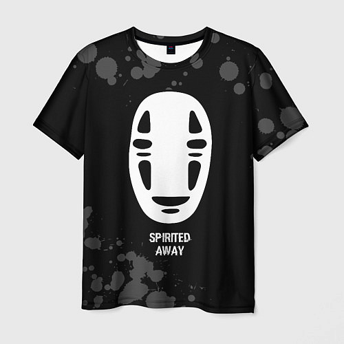 Мужская футболка Spirited Away glitch на темном фоне / 3D-принт – фото 1