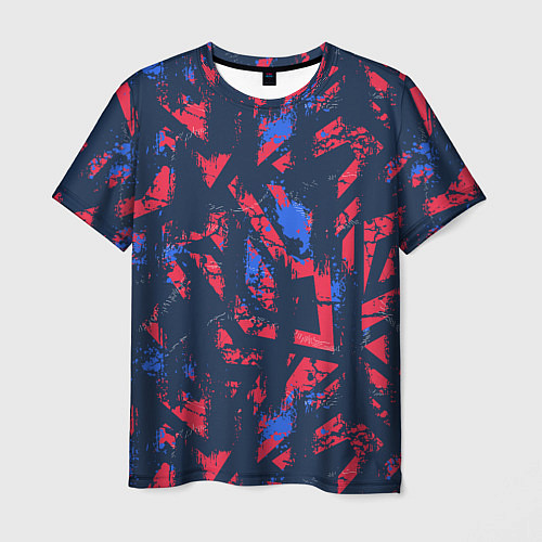Мужская футболка Спортивный абстрактный фон / 3D-принт – фото 1
