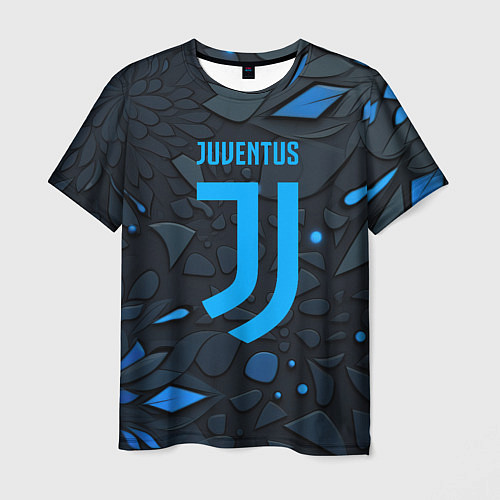 Мужская футболка Juventus blue logo / 3D-принт – фото 1