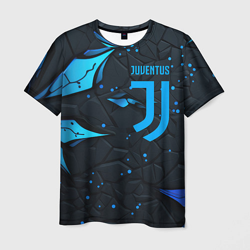 Мужская футболка Juventus abstract blue logo / 3D-принт – фото 1