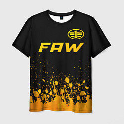 Мужская футболка FAW - gold gradient: символ сверху