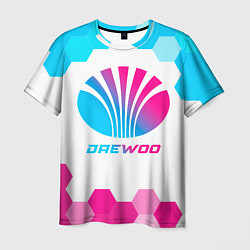 Футболка мужская Daewoo neon gradient style, цвет: 3D-принт