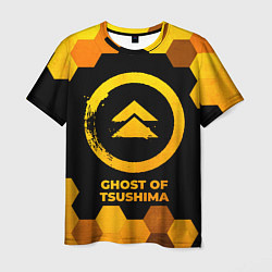 Футболка мужская Ghost of Tsushima - gold gradient, цвет: 3D-принт
