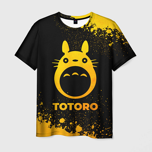Мужская футболка Totoro - gold gradient / 3D-принт – фото 1