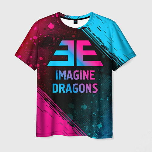 Мужская футболка Imagine Dragons - neon gradient / 3D-принт – фото 1