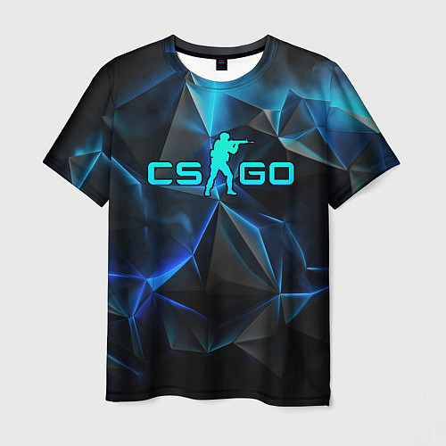 Мужская футболка CSGO neon style logo / 3D-принт – фото 1