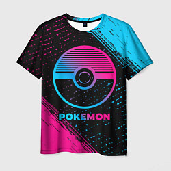 Футболка мужская Pokemon - neon gradient, цвет: 3D-принт