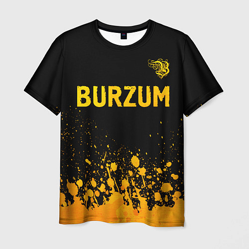 Мужская футболка Burzum - gold gradient: символ сверху / 3D-принт – фото 1