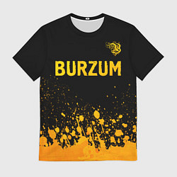 Футболка мужская Burzum - gold gradient: символ сверху, цвет: 3D-принт