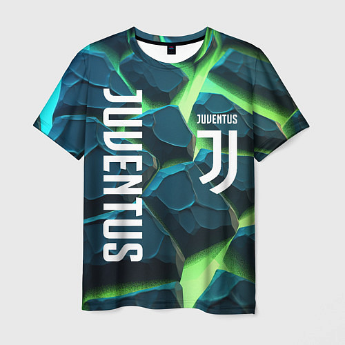Мужская футболка Juventus green neon / 3D-принт – фото 1
